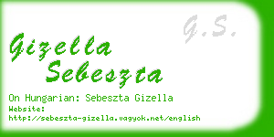 gizella sebeszta business card
